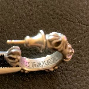 Chrome Hearts Cross Hoop Earring